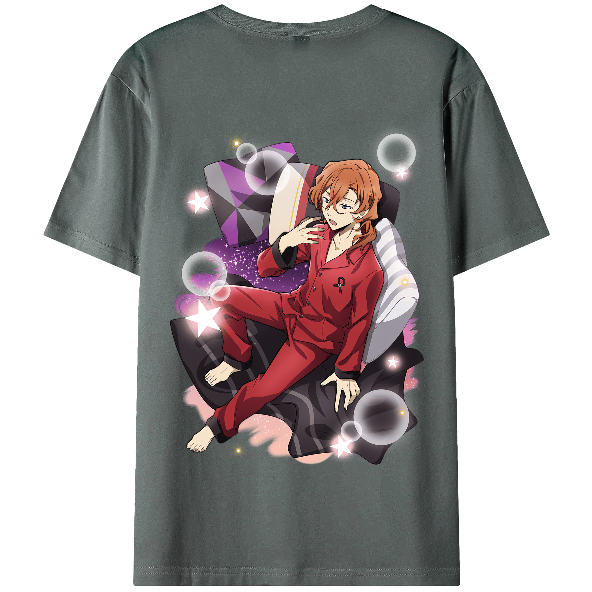 （画像用） 文豪ストレイドッグス Bungo Stray Dogs 綿100％半袖Tシャツ（背面プリント）